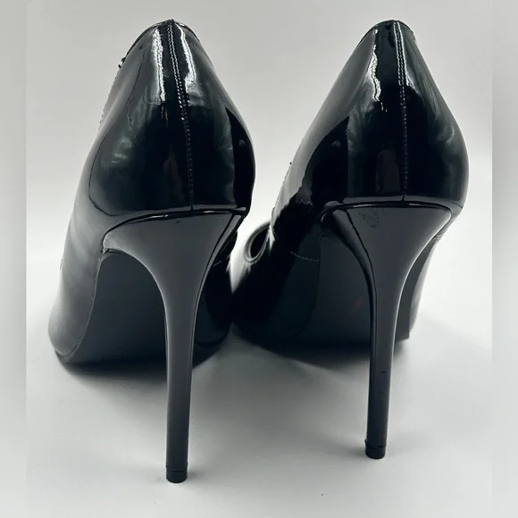 Steve Madden Vala Black Patent High Heels Classy Pump Work Stiletto Shoes Size 8 - Picture 8 of 8